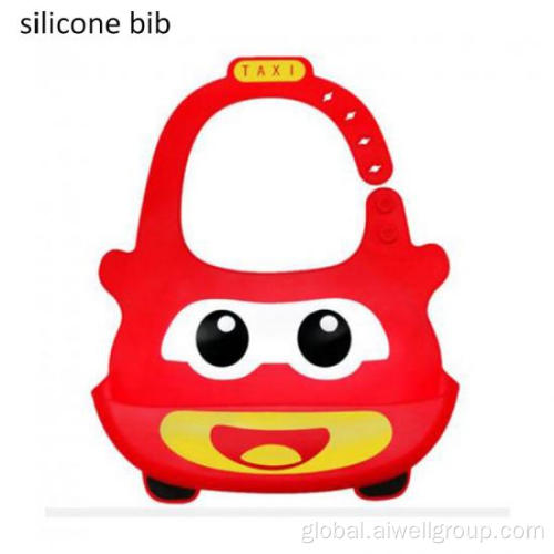 Baby Food Catcher Bib Creative Cartoon Saliva Pocket Silicone Baby Bib Supplier